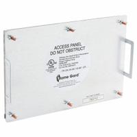 Duct Access Door: 7 in x 10 in, 16 ga, Steel, Thumbscrews, 2,300°F Max Temp Rating, 6 Mounting Stud (MPN 6EHZ9). Key specifications — Brand: FLAME GARD; Material: Steel; For Duct Shape: Rectangular.