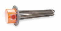 TEMPCO Flanged Immersion Heater: 1/3 Phase, 480V AC, 12,000 W Watt, 5 in Flange Size, 47.26 W/sq in (MPN TFP02708). Key specifications — Watt Density: 47.26 W/sq in; Sheath Material: Incoloy(R) 800; Brand: TEMPCO; Flange Size: 5 in.