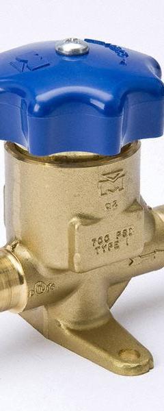 MUELLER Diaphragm Valve: 1/4 in Female Sweat, Std Lg Body, 0.6 in Base to Port Center Ht (MPN A 14838). Key specifications — Brand: MUELLER; A2L Compatible: Yes.