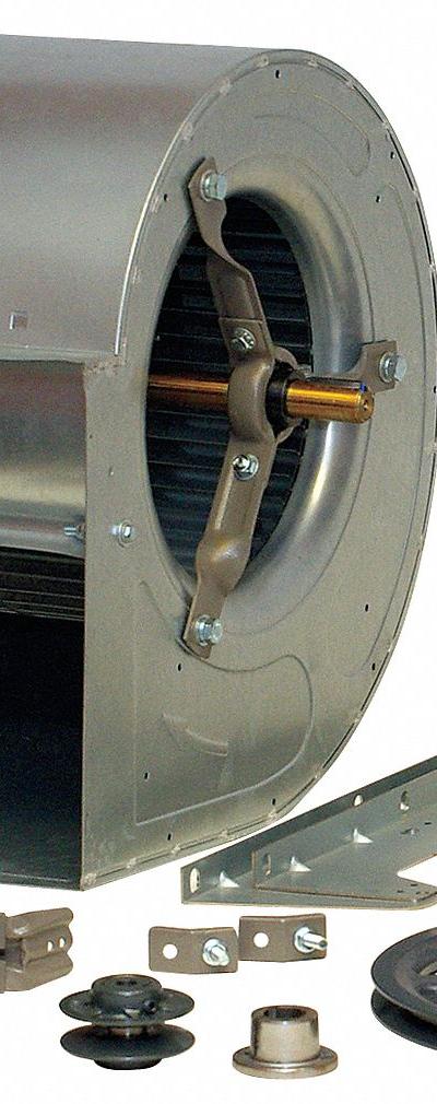 DAYTON Blower with Motor and Drive Package: 12 3/4 in Wheel Dia - Belt-Drive Blowers with Drive