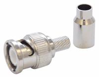 DOLPHIN COMPONENTS CORP Coaxial Connector: Male, Connector, Silver, Crimp-On (3 Piece), BNC, 10 PK (MPN DC-MC78-26). Key specifications — attr930438: Connector; attr930422: DOLPHIN COMPONENTS CORP; attr930423: Silver; attr930429: Nickel-Plated; attr930430: Male.