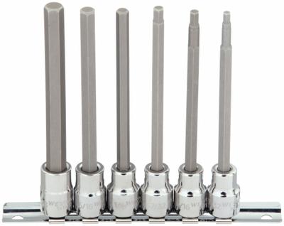 WESTWARD Socket Bit Set: 1 - 25 Pieces, 3/8 in Drive Size, 6 Pieces, 4 53/64 in Overall Lg - Hex Bit Socket Sets