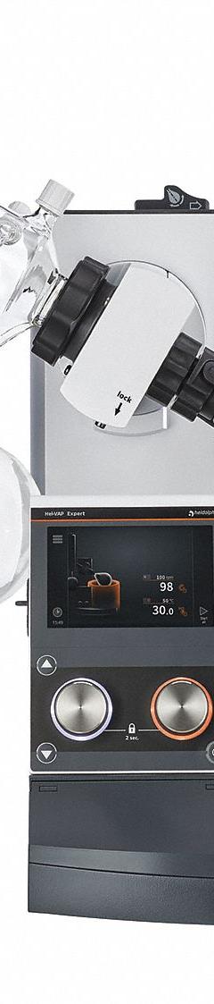 HEIDOLPH Rotary Evaporator: Motor, 5 L, 10 RPM to 280 RPM, 1,300 W Heating Capacity (MPN 036041010). Key specifications — Brand: HEIDOLPH; Height Adjustment Method: Motor; Included Glassware Series and Type: G1 Diagonal Condenser; Vacuum Controller: No; Vapor Temperature Sensor: No; Features: USB and Micro SD Interfaces.