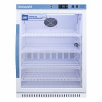 Controlled Room Temperature Cabinet: 115V AC, 68°F to 77°F, 23 3/8 in Overall Wd, 25 in Overall Dp (MPN ARG61PVBIADA-CRT). Key specifications — Brand: ACCUCOLD; Voltage: 115V AC; Includes: (2) Keys; Door Hinge: Right Hinge.