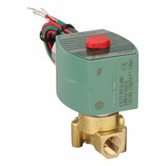 REDHAT Solenoid Valve: 2-Way, Normally Closed, 1/4 in Pipe Size, 110V AC/120V AC, High Flow (MPN 8262H208). Key specifications — Pipe Size: 1/4 in; Voltage: 110V AC; Brand: REDHAT; Coil Enclosure: Without Junction Box.