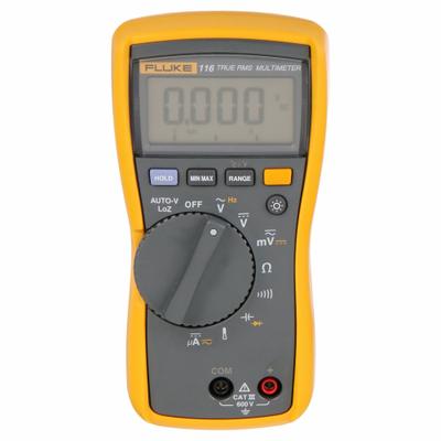 FLUKE Digital Multimeter: TRMS, CAT III 600V, 600 V Max AC Volt Measurement - Standard Feature Multimeters