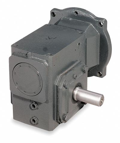 Dayton Speed Reducer: 50:1, 35 RPM, 0.5 hp Input Max, 449 in-lb Output Max, Keyed - Direct-Drive Right-Angle Speed Reducers
