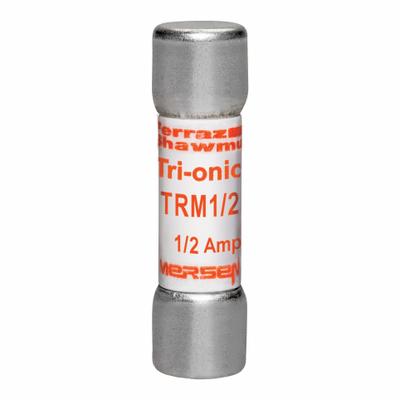 MERSEN Fuse: TRM Series, Midget, Time-Delay, 500 mA, 250 V AC, 13/32 in x 1 1/2 in - Time-Delay Cylindrical Fuses