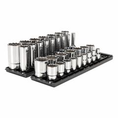 TEKTON Socket Set: 1/2 in Drive, 32 Piece, 12-Point, SAE, 3/8 in to 1-5/16 in (MPN SHD92206). Key specifications — attr1224269: 1/2 in; attr1204685: Not Tether Capable; attr1227399: 12-Point Standard and Deep Socket Set; attr1204650: 3/8 in to 1-5/16 in; attr1204673: Socket Bits Not Included; attr1204688: TEKTON; attr1224230: Friction; attr1224354: No Thin Wall.