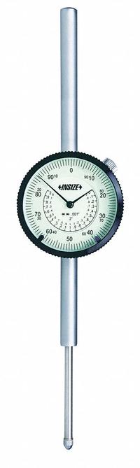 INSIZE Long Stroke Dial Indicator - Lug Back: 0 in to 2 in, Inch, Plunger, 2.36 in Dial Size (MPN 2326-2). Key specifications — attr1184168: 2326-2; attr1184178: 0-100; attr1184223: INSIZE; attr1200883: Long Stroke Dial Indicator - Lug Back; attr1184173: AGD 2; attr1184177: 0.004 in; attr1184208: Short Form Certificate Traceable to NIST.