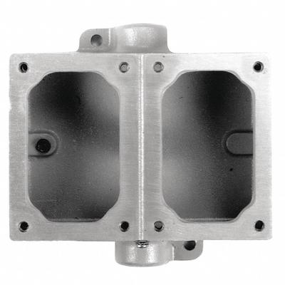 APPLETON ELECTRIC Mounting Body: 2 Gangs, Iron, 1 in Hub Size, Feed Through - 2-Gang Hazardous Location Electrical Boxes