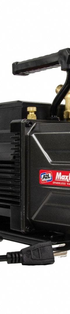 UNIWELD MaxEvac Vacuum Pump, A2L Compatible, 14.4 CFM, 1.5 HP 2-Stage, 115V/60 Hz: 14.4 cfm, 120V AC (MPN MEVP14S). Key specifications — Plug Configuration: 5-15P; Brand: UNIWELD; Number of Stages: Two-Stage; Product Type: Vacuum Pump.