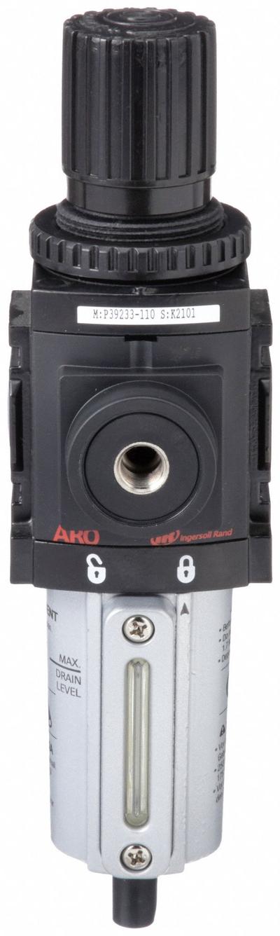 ARO Filter-Regulator: 1500 Series, 3/8 in NPT, 90 cfm, 0.3 micron, 0 psi to 140 psi - ARO FRL Air Filter/Regulators
