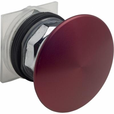 SCHNEIDER Mushroom Head Push Button: 30 mm Mounting Size, Metallic - Mushroom-Head Push-Button Operators