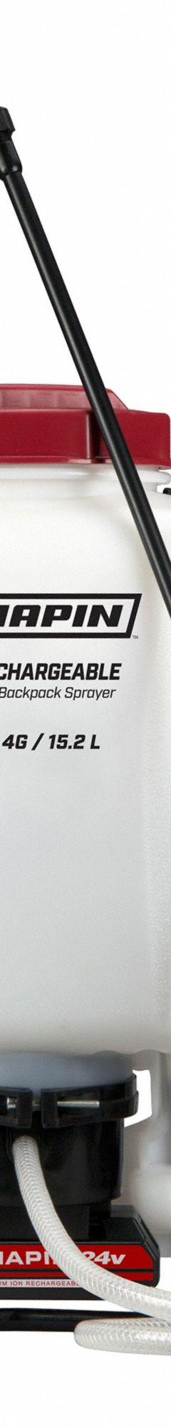 CHAPIN Cordless Backpack Sprayer: For Lawn, Garden and Agriculture, 4 gal Tank Capacity (MPN 63924). Key specifications — Brand: CHAPIN; Chemical Compatibility: Pesticide.