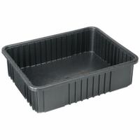 QUANTUM STORAGE SYSTEMS Divider Box: 1.02 cu ft, 22 1/2 in x 17 1/2 in x 6 in, Lid Not Included (MPN DG93060CO). Key specifications — Includes Dividers: Dividers Not Included; Includes Lid: Lid Not Included; Material: Plastic; Color: Black; Brand: QUANTUM STORAGE SYSTEMS.