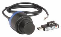 FLOWLINE Noncontact Ultrasonic Level Sensor: 1 in NPT, 1 3/8 in Antenna Dia, 49.2 in Range, NPT (MPN DX10-01). Key specifications — Brand: FLOWLINE; Max. Voltage: 24V DC; Accuracy: 1/8 in; Display Type: None.