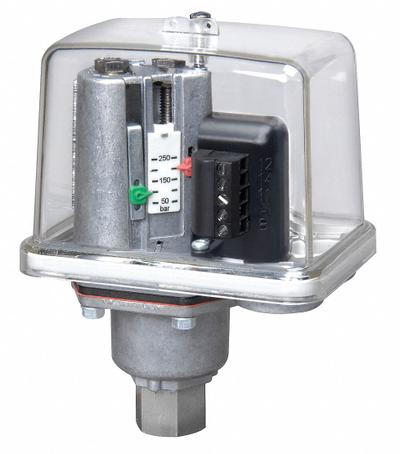 CONDOR USA, INC Pressure Switch: 116 psi – 1,740 psi, MDR-F Series, 1/4" NPT - Liquid- & Corrosion-Resistant Machine Tool Pressure Switches