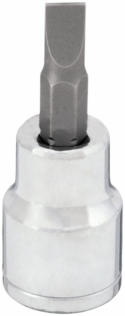 WESTWARD Socket Bit: 3/8 in Drive Size, Slotted Tip, 6 mm Tip Size, 1 3/4 in Overall Lg - Slotted Bit Sockets