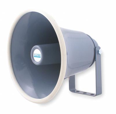 SPECO TECHNOLOGIES PA Weatherproof Speaker: Powered, 1-Way, 8 ohm Impedance, 8 in Overall Wd - Horn Speakers