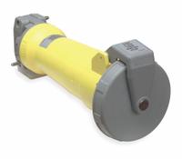 HUBBELL Pin and Sleeve Connector: Yellow, 125/250V AC, Single Phase, 100 A, 3 Pole, 4 Wire (MPN M4100C12). Key specifications — Brand: HUBBELL.