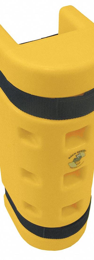 RACK SENTRY Pallet Rack Guard: Strap-On - Strap-On Plastic Pallet Rack Post Protectors
