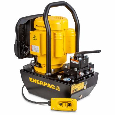 ENERPAC Hydraulic Electric Pump, High Flow: 10,000 psi Max. Op Pressure - Corded High-Power Stationary Electric Hydraulic Pump Units