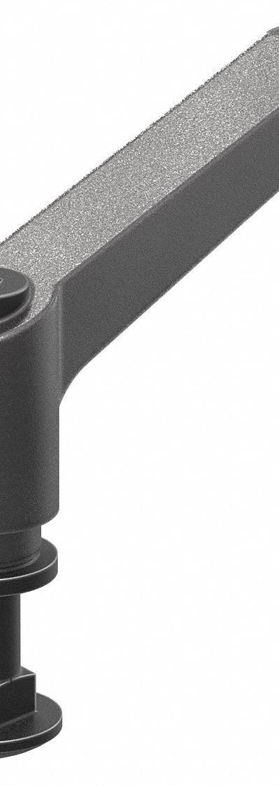 80/20 L-Brake Handle: 10 Series, 2 in L x 39/64 in W, Black, Matte - Linear Bearing Brake Kits