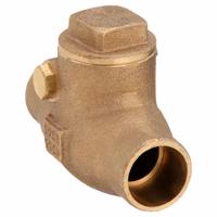 MILWAUKEE VALVE Swing Check Valve: Swing, Inline Valve Body, 3/4 in Pipe Size, Sweat x Sweat, Bronze (MPN 1509-3/4"). Key specifications — Brand: MILWAUKEE VALVE.