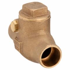 MILWAUKEE VALVE Swing Check Valve: Swing, Inline Valve Body, 3/4 in Pipe Size, Sweat x Sweat, Bronze (MPN 1509-3/4"). Key specifications — Brand: MILWAUKEE VALVE.