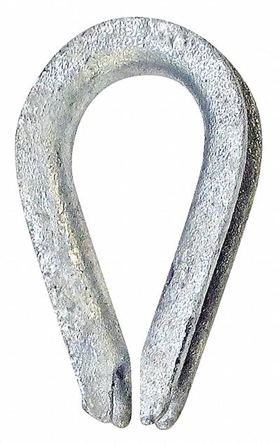 CROSBY Wire Rope Thimble: 3/8 in Compatible Rope Dia, Galvanized Steel/Stainless Steel - Thimbles