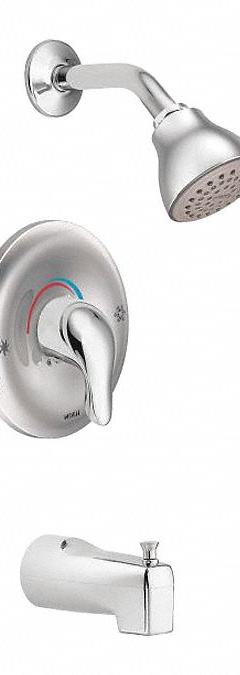 MOEN Tub and Shower Trim Kit: Chateau, 1.75 gpm Fixed Showerhead Flow Rate, Chrome, Single Function (MPN L2353EP). Key specifications — Connection Type: CC; Series: Chateau; Showerhead Spray Patterns: Single.
