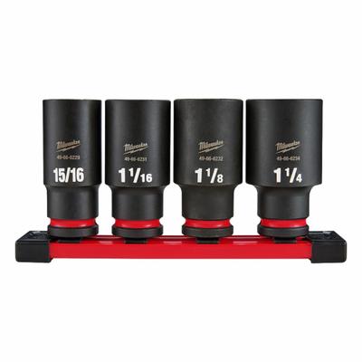 MILWAUKEE 6 Point Socket Set: 1/2 in Drive Size - SAE Impact Socket Sets