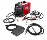 LINCOLN ELECTRIC Multiprocess Welder: Power MIG 140MP, DC, MIG/Stick/TIG Pack (MPN K4499-1). Key specifications — Maximum Amperage (Stick): 90 A; Maximum Amperage (TIG): 120 A; Input Voltage (Nominal) (Merch - Table Column, Filters): 120V.