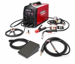 LINCOLN ELECTRIC Multiprocess Welder: Power MIG 140MP, DC, MIG/Stick/TIG Pack (MPN K4499-1). Key specifications — Maximum Amperage (Stick): 90 A; Maximum Amperage (TIG): 120 A; Input Voltage (Nominal) (Merch - Table Column, Filters): 120V.