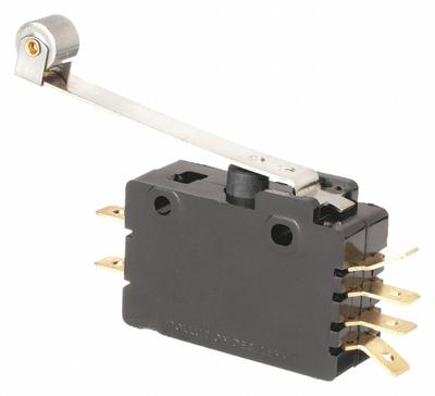 APPROVED VENDOR Snap Action Switch: Hinge Roller Lever Actuator, 2NO/2NC - Roller-Lever Snap-Action Switches
