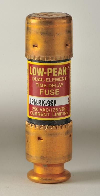 BUSSMANN Fuse: Class RK1, LPN-RK-SP Series, Time-Delay, 9 A, 250 V AC, 125 V DC - Time-Delay Cylindrical Fuses