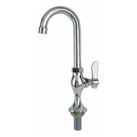 DOMINION COMMERCIAL FAUCETS Gooseneck Kitchen Faucet: Single-Post, Deck, Brass, 2 gpm Flow Rate (MPN 77-9109). Key specifications — Brand: DOMINION COMMERCIAL FAUCETS.