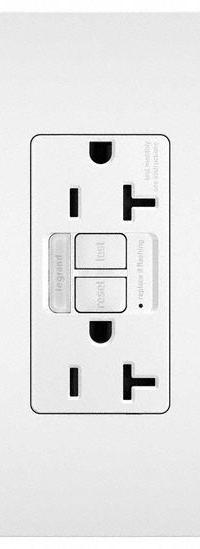 LEGRAND GFCI-USB: Duplex, 5-20, White, GFCI, 125V AC, 20 A, 2 Pole / 3 Wire (MPN 2097NTLTRW)
