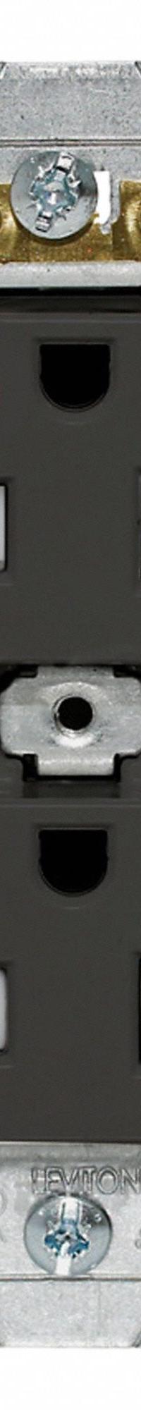 LEVITON Duplex Receptacle Outlet: Hospital Grade, Duplex, 5-20R, Black, 125V AC, 20 A (MPN T8300-E)