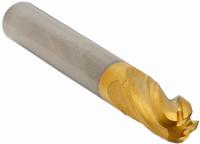 APPROVED VENDOR Ball End Mill: Carbide, TiN Coated, 4 Flute, 3/16" Mill Dia, 3/8" LOC, 2" OAL (MPN 220-001062)
