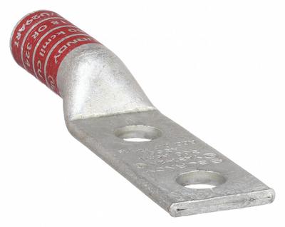 BURNDY Compression Lug: For 350 kcmil, Stranded Wire, 1/2 in Stud Size, Long - Two-Hole Compression Lugs
