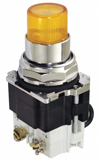 EATON Pilot Light: 30 mm Panel Mounting Size, Yellow, LED - LED Pilot-Lights