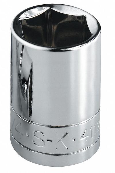 SK PROFESSIONAL TOOLS Socket: SAE, 1/2 in Drive Size, 1 3/16 in Socket Size, 6-Point, Std - 1/2" Drive Hand Sockets