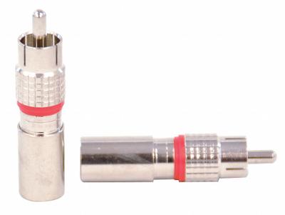 DOLPHIN COMPONENTS CORP Coaxial Connector: Male, Connector, Silver, Compression, RG-59, RCA - RCA Coaxial Connectors