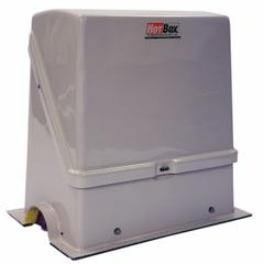HOT BOX Valve Enclosure: Fiberglass, 22 in Overall Ht, 11 in Overall Wd, 19 in Overall Lg, Beige (MPN HF011019022). Key specifications — Brand: HOT BOX; Material: Fiberglass; Color: Beige.
