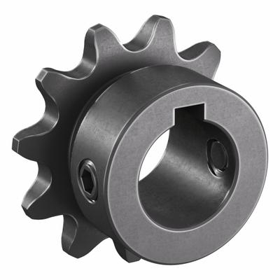 TSUBAKI Single Strand Sprocket: 35, For 3/8 in Chain Pitch, 5/8 in Bore Dia, 11 Teeth - Size 35 Fixed-Bore Roller Chain Sprockets