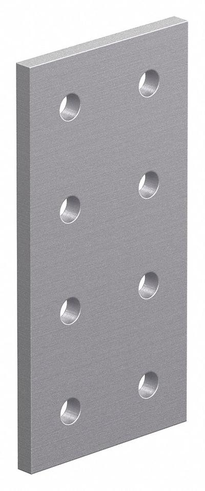 80/20 Joining Plate: Rectangular Flat Plate, 10 Series, 3/16 in x 2 in x 4 in - Plate Connectors