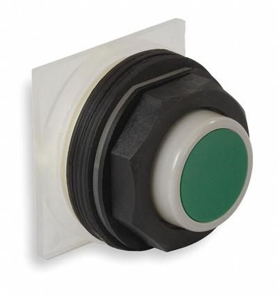 SCHNEIDER Extended Push Button: Green, 30 mm Mounting Size, Non-Metallic - Extended-Length Push-Button Operators