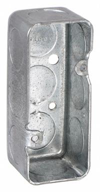 RACO Electrical Box: Steel, Steel Material & Nominal Size, 1 Gangs, 1 1/2 in Box Dp, 3 3/4 in Box Ht (MPN 640). Key specifications — Brand: RACO; Bracket Style: Without Bracket; Clamp Style: Without Clamps.